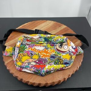 Rare retro classic 90s nickelodeon fanny pack fest waist bag rugrats